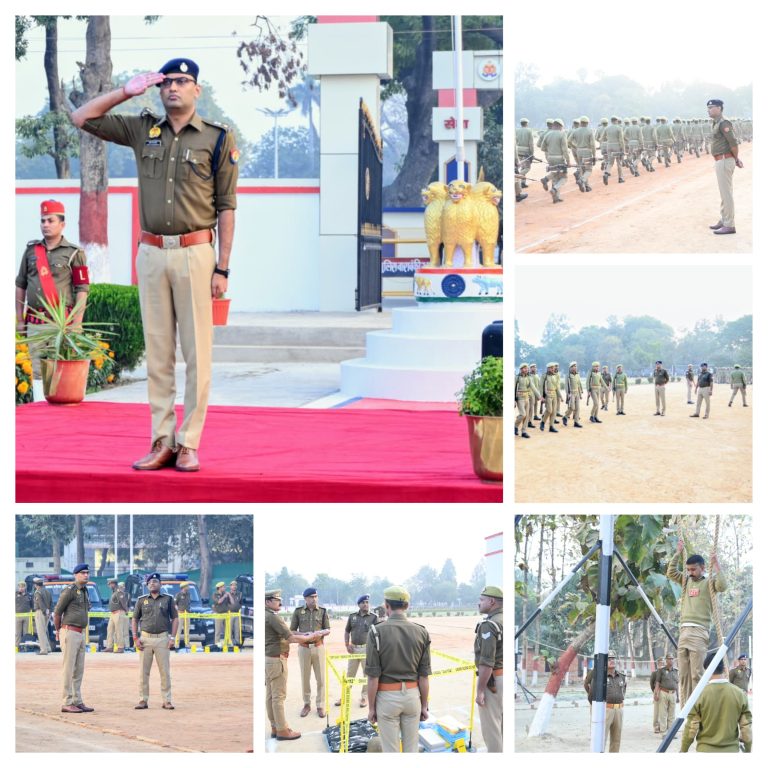 एसपी बाराबंकी द्वारा शुक्रवार की साप्ताहिक परेड की सलामी लेने के पश्चात/परेड का निरीक्षण कर सम्बन्धित को आवश्यक दिशा-निर्देश