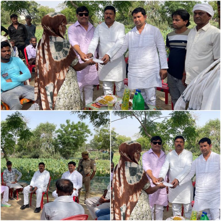 सपा के चेयरमैन प्रतिनिधि अयाज़ खान ने निभाया वादा मृतक की बेटी को दिया एक लाख का कन्यादान