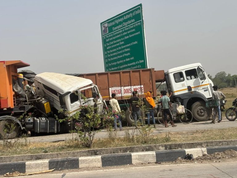 नेशनल हाईवे पर दर्दनाक हादसा, ट्रेलर के उड़े परखच्चे