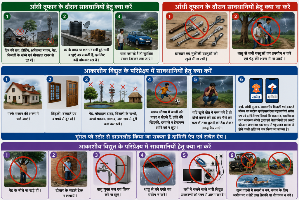 आंधी-तूफान और ओलावृष्टि को लेकर जिलाधिकारी द्वारा जारी सुरक्षा एडवाइजरी  logo
