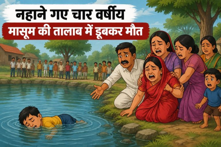 नहाने गए चार वर्षीय मासूम की तालाब में डूबकर मौत